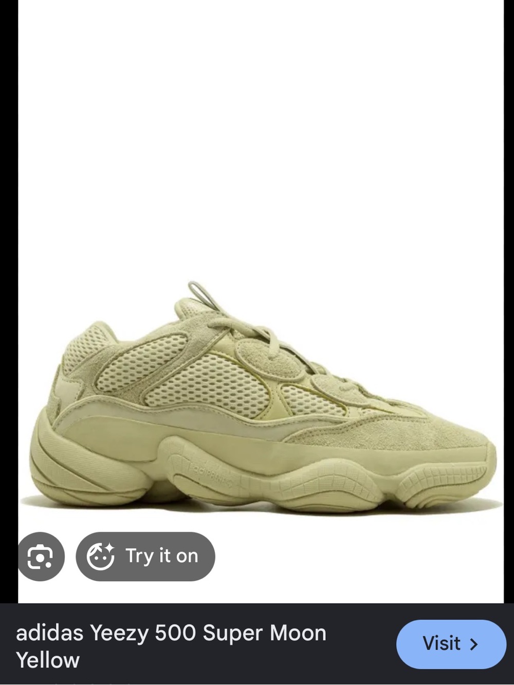 Adidas Yeezy 500 Super Moon Yellow Size 10 Sneakers